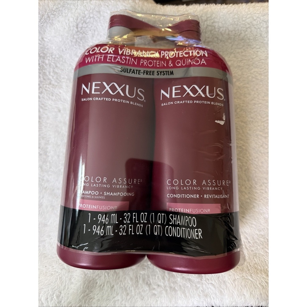 Nexxus Color Assure Shampoo & Conditioner 32 Fluid Ounce NIP New Lot Of 2 Hair